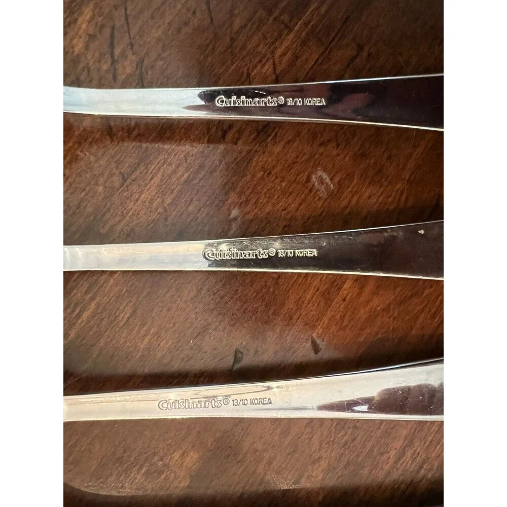 Cuisinart Flatware Cutlery Shiny Geo Patten 18 / 10 Stainless Dinnerware